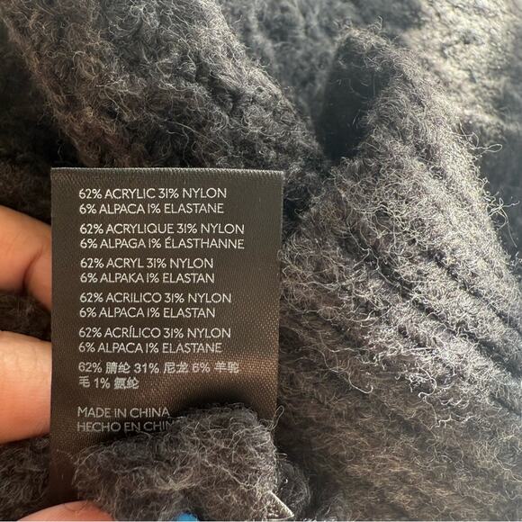 Anthropologie Alpaca Dark Gray  Knit Women's Sweater Size XL - Picture 3 of 4